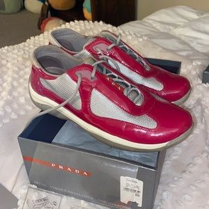 LIKE NEW Prada Pink Sneakers